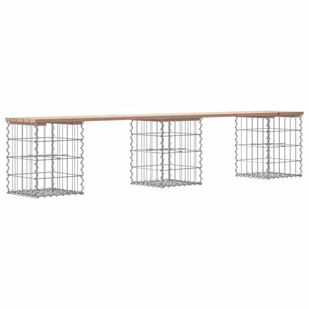 Trädgårdsbänk Gabion-Design Massiv Furu