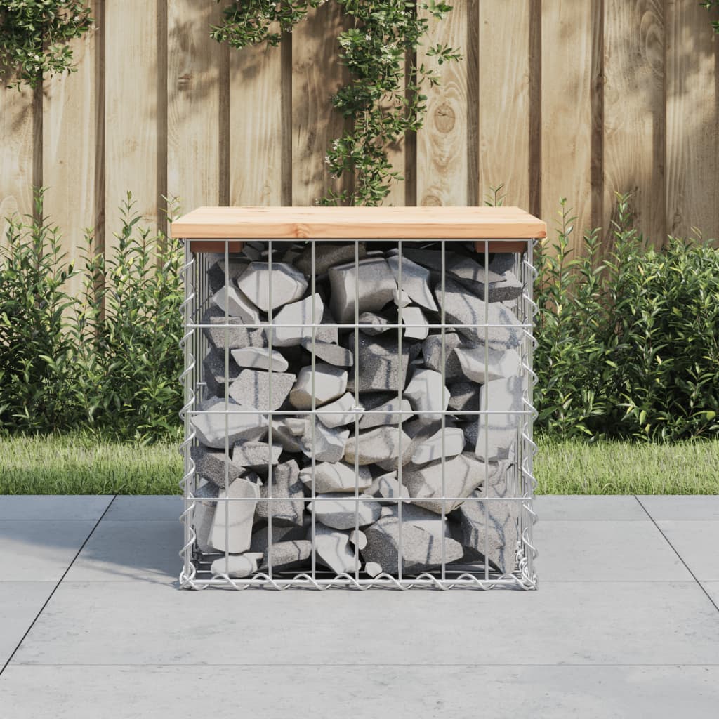 Trädgårdsbänk Gabion-Design Massiv Furu