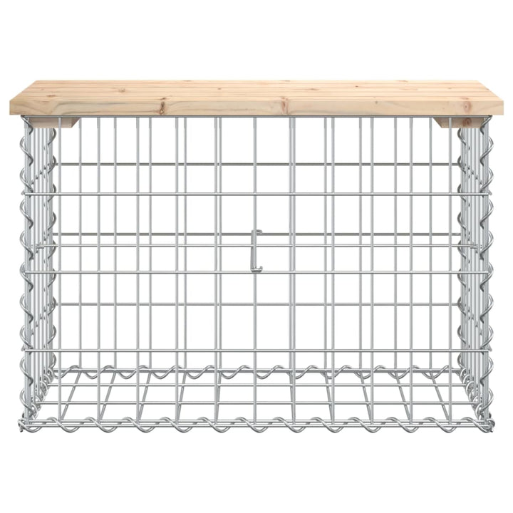 Trädgårdsbänk Gabion-Design 63X31,5X42 Cm Massiv Furu