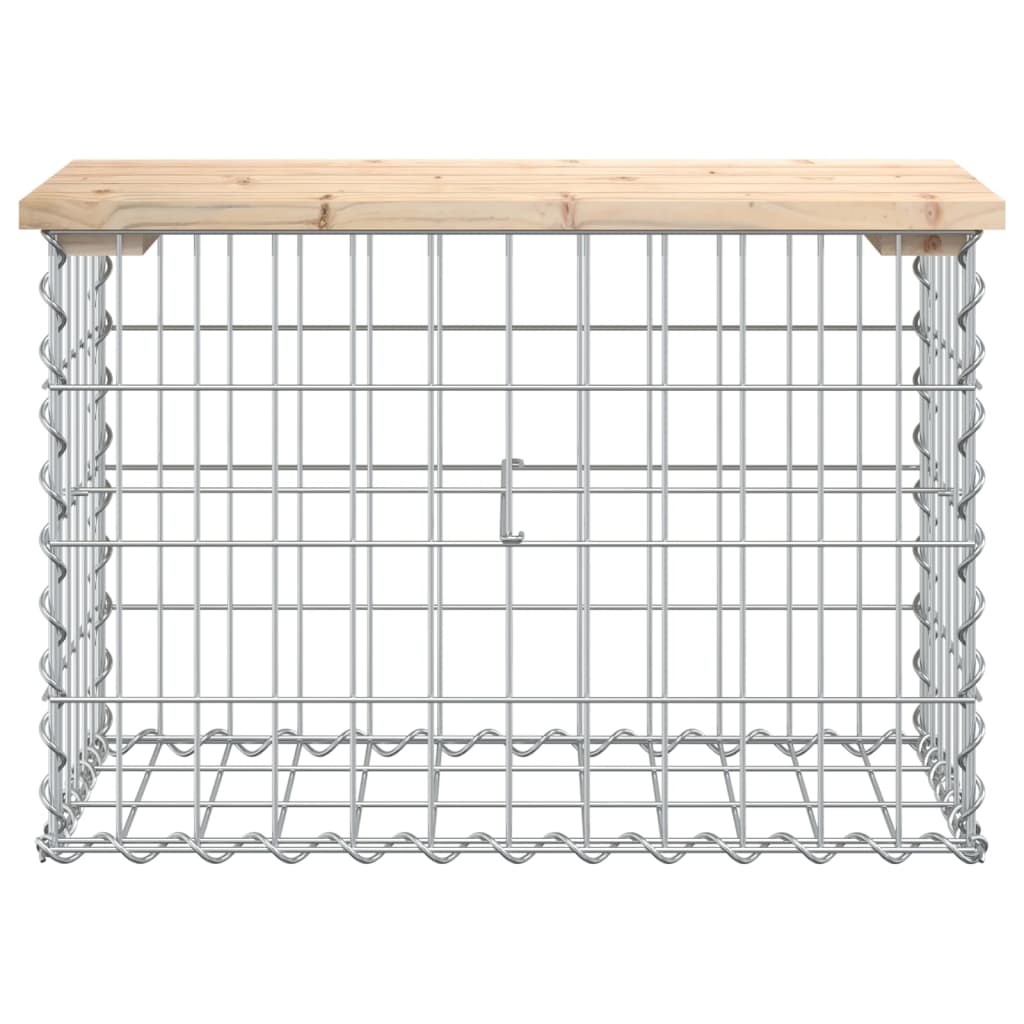 Trädgårdsbänk Gabion-Design 63X31,5X42 Cm Massiv Furu