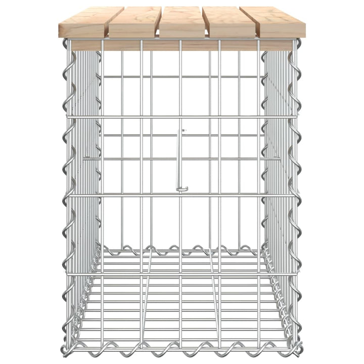 Trädgårdsbänk Gabion-Design 63X31,5X42 Cm Massiv Furu