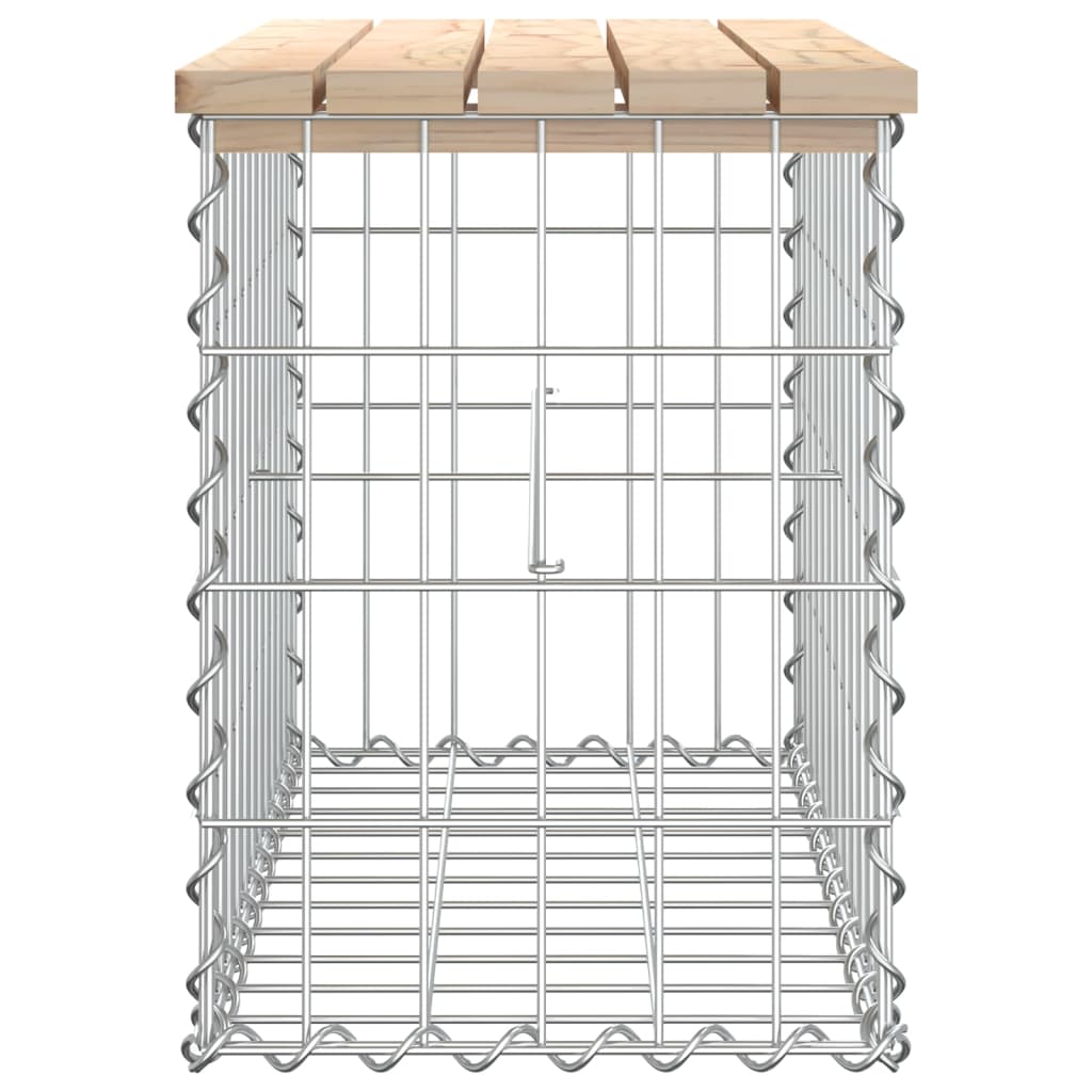 Trädgårdsbänk Gabion-Design 63X31,5X42 Cm Massiv Furu