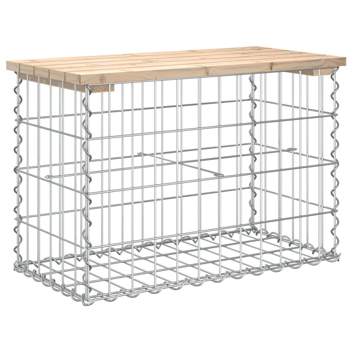 Trädgårdsbänk Gabion-Design 63X31,5X42 Cm Massiv Furu