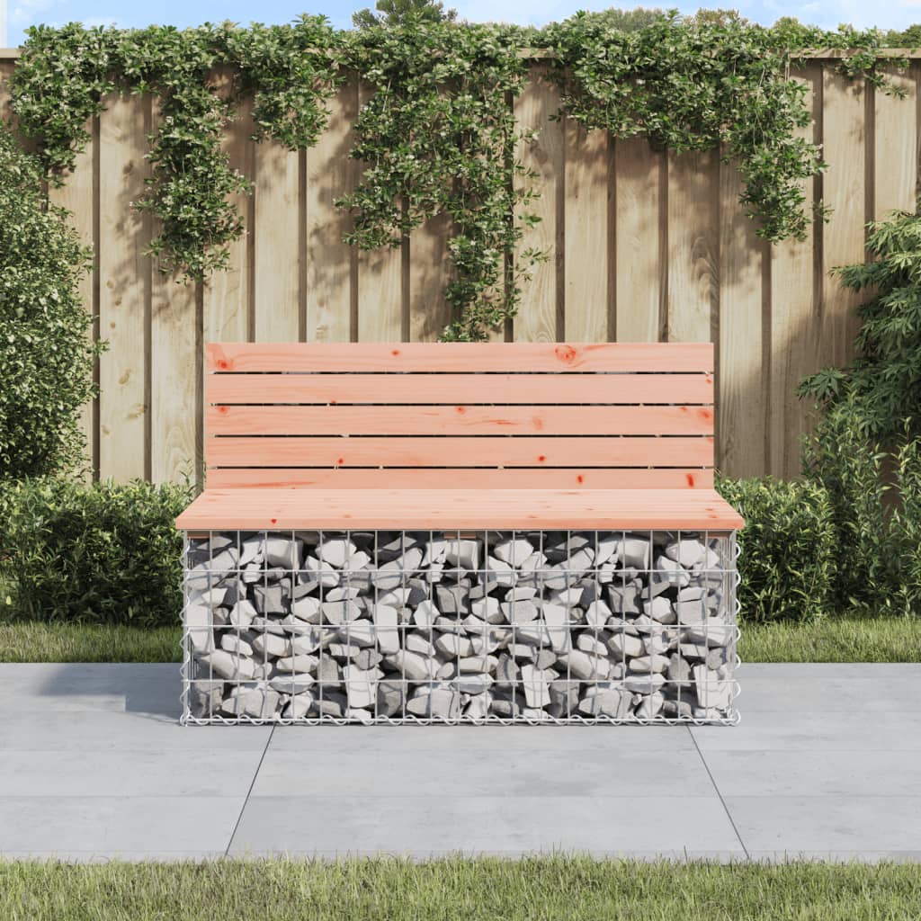 Trädgårdsbänk Gabion-Design 92X71X65,5 Cm Massiv Furu