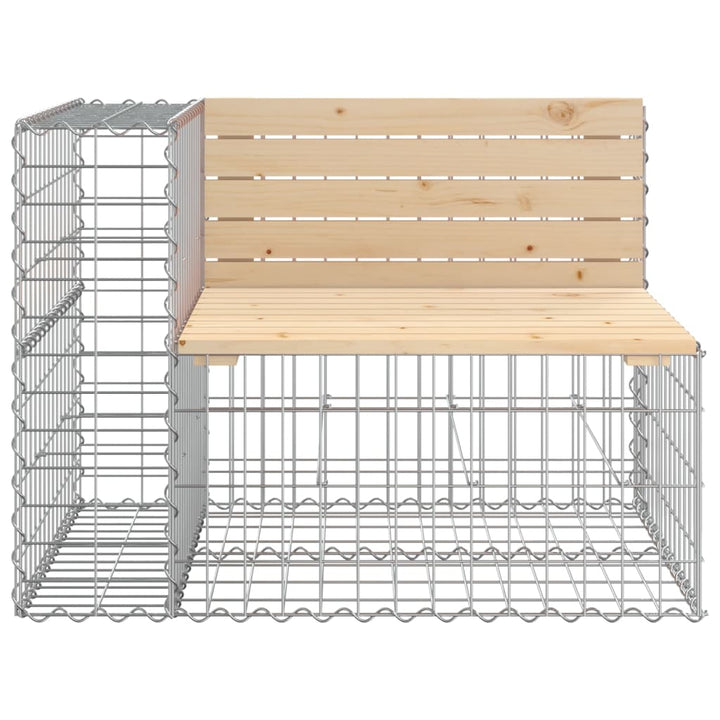 Trädgårdsbänk Gabion-Design 92X71X65,5 Cm Massiv Furu