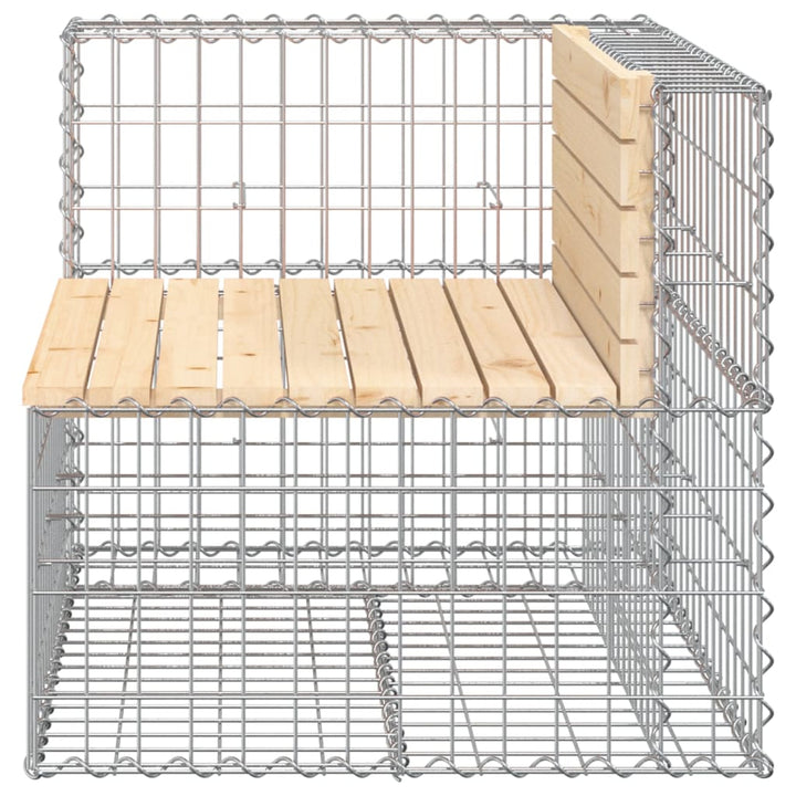 Trädgårdsbänk Gabion-Design 92X71X65,5 Cm Massiv Furu