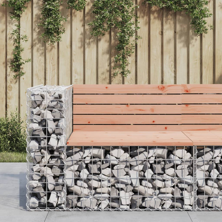Trädgårdsbänk Gabion-Design 92X71X65,5 Cm Massiv Furu