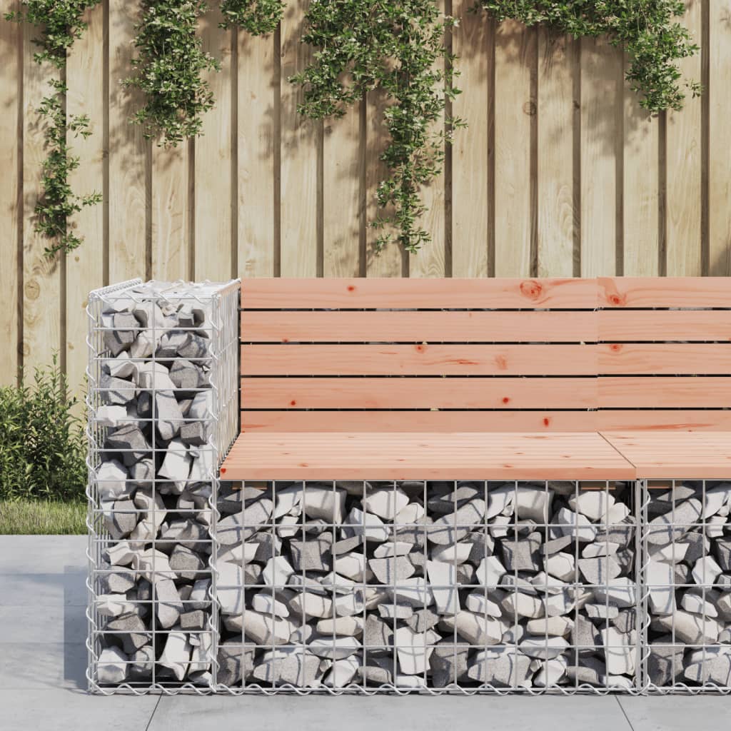 Trädgårdsbänk Gabion-Design 92X71X65,5 Cm Massiv Furu