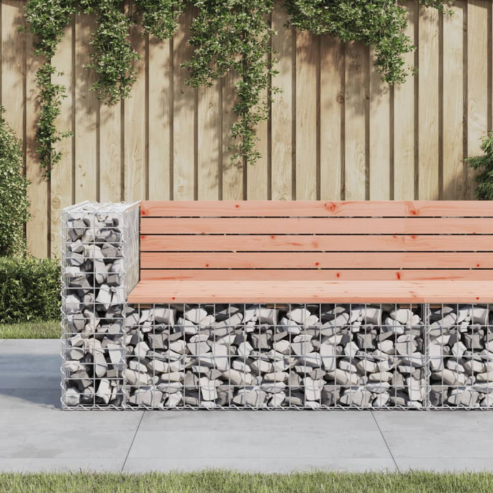 Trädgårdsbänk Gabion-Design 92X71X65,5 Cm Massiv Furu