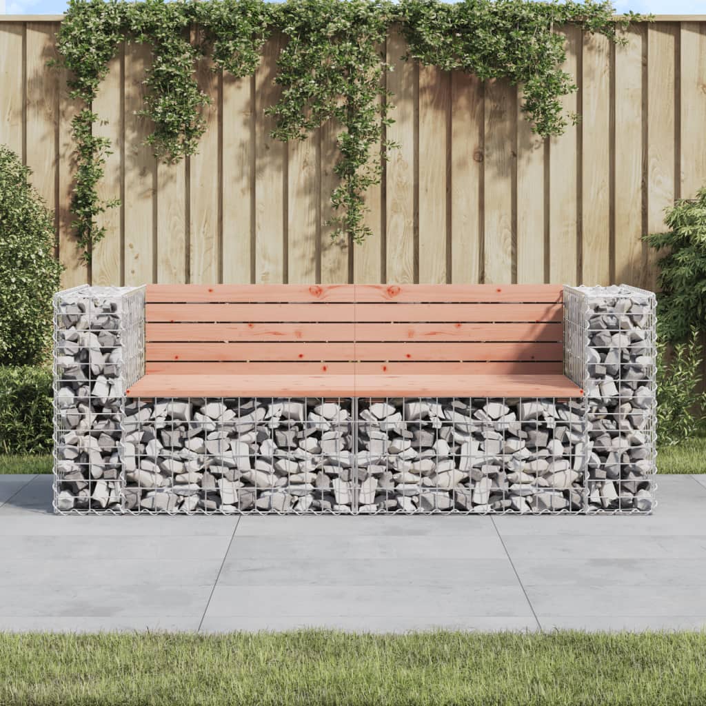 Trädgårdsbänk Gabiondesign 184X71X65,5 Cm Impregnerad Furu