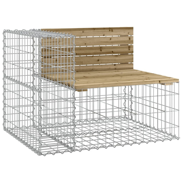 Trädgårdsbänk Gabiondesign 184X71X65,5 Cm Impregnerad Furu