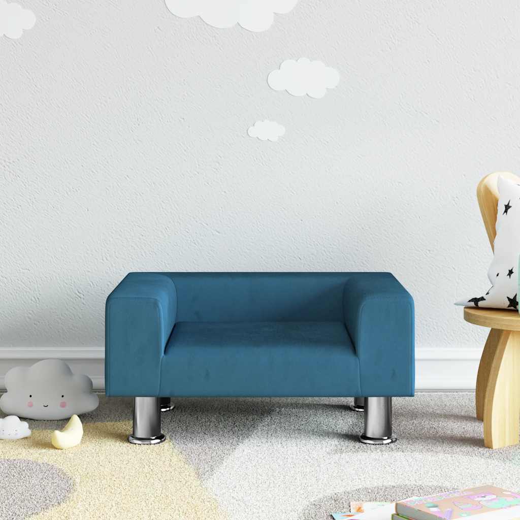 Barnsoffa Gräddvit 50X40X26,5 Cm Sammet
