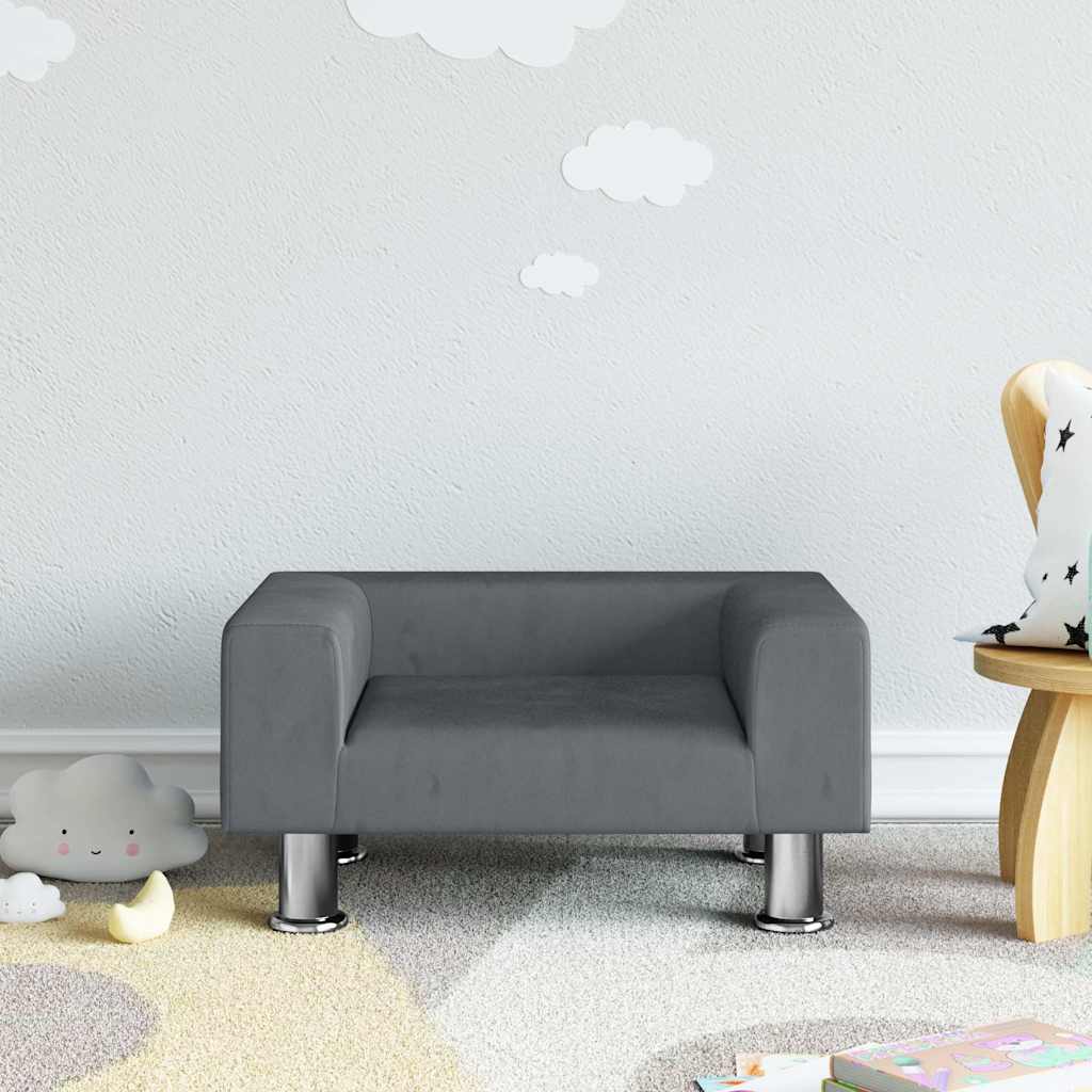 Barnsoffa Gräddvit 50X40X26,5 Cm Sammet