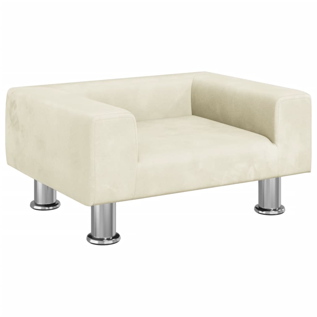 Barnsoffa Gräddvit 50X40X26,5 Cm Sammet