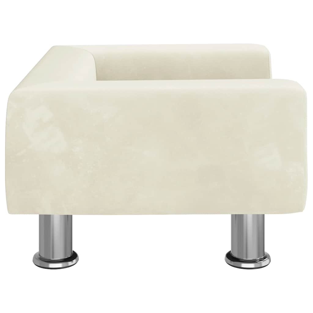 Barnsoffa Gräddvit 50X40X26,5 Cm Sammet