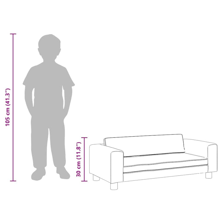 Barnsoffa Med Fotpall 100X50X30 Cm Sammet