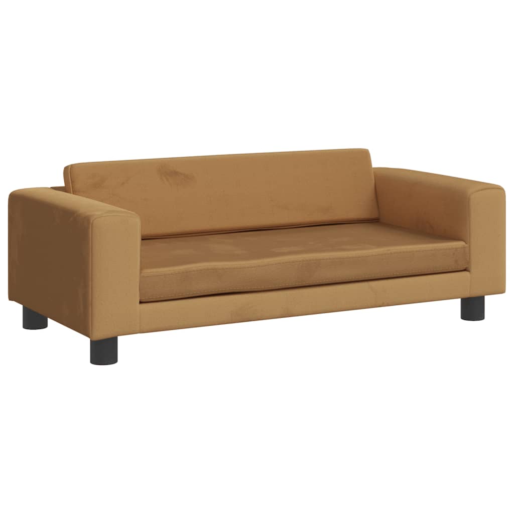 Barnsoffa Med Fotpall 100X50X30 Cm Sammet