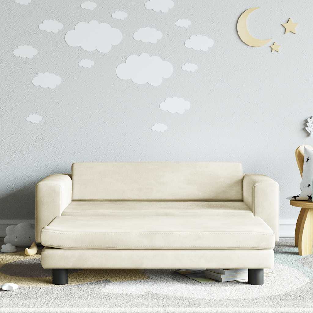 Barnsoffa Med Fotpall 100X50X30 Cm Sammet