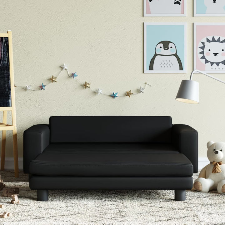 Barnsoffa Med Fotpall 100X50X30 Cm Konstläder