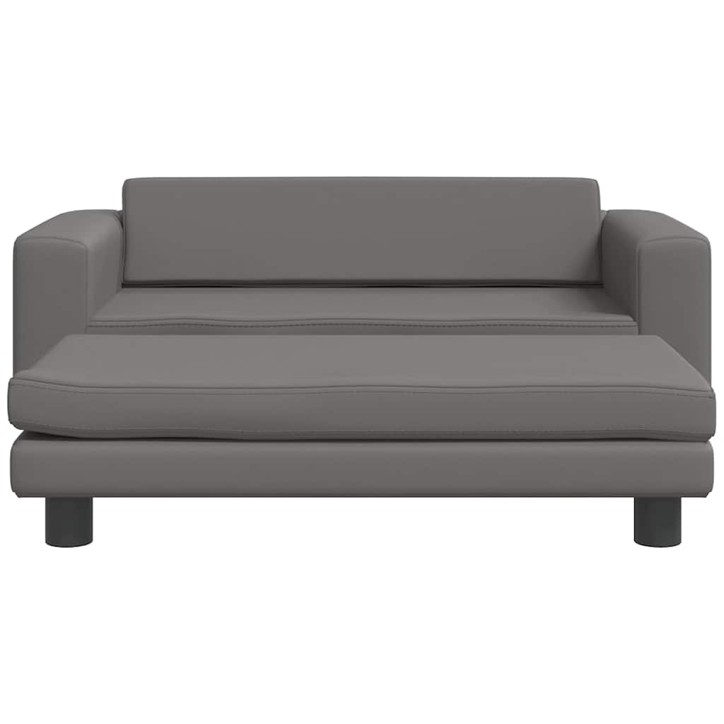 Barnsoffa Med Fotpall 100X50X30 Cm Konstläder