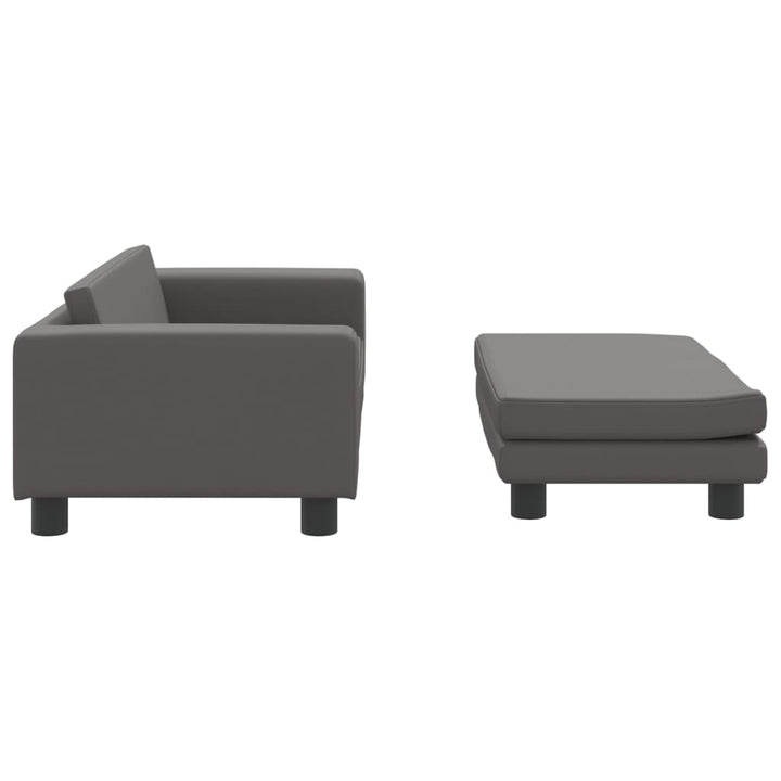 Barnsoffa Med Fotpall 100X50X30 Cm Konstläder