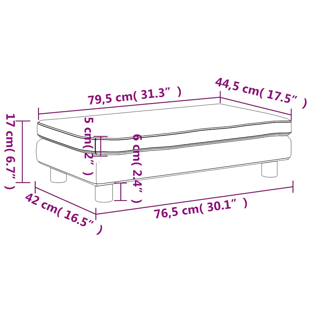 Barnsoffa Med Fotpall 100X50X30 Cm Konstläder