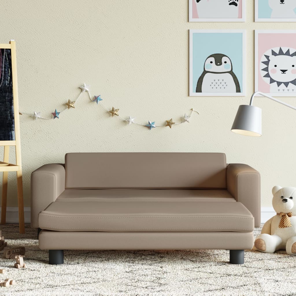Barnsoffa Med Fotpall 100X50X30 Cm Konstläder