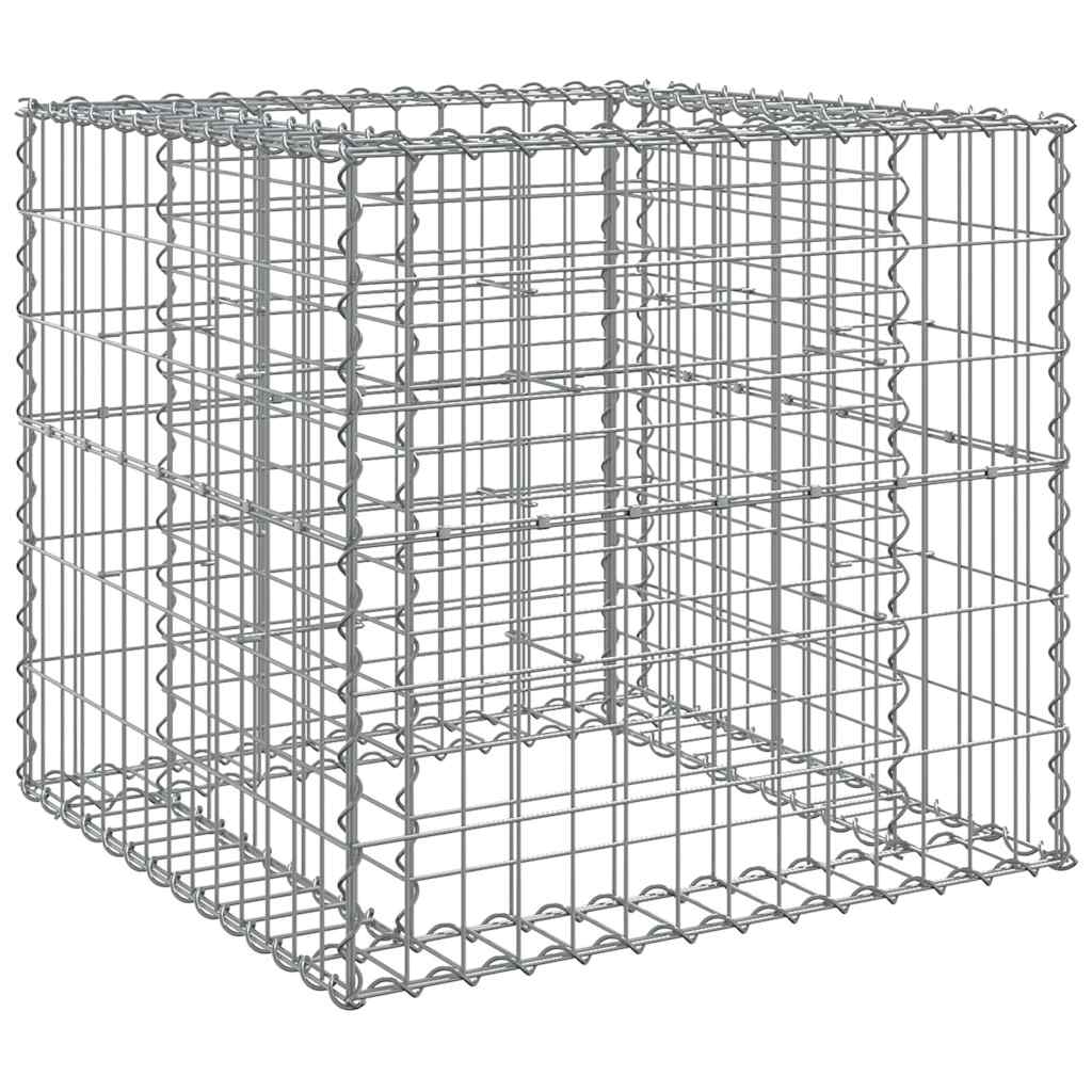 Gabionkorg Silver 70X70X65 Cm Galvaniserat Järn