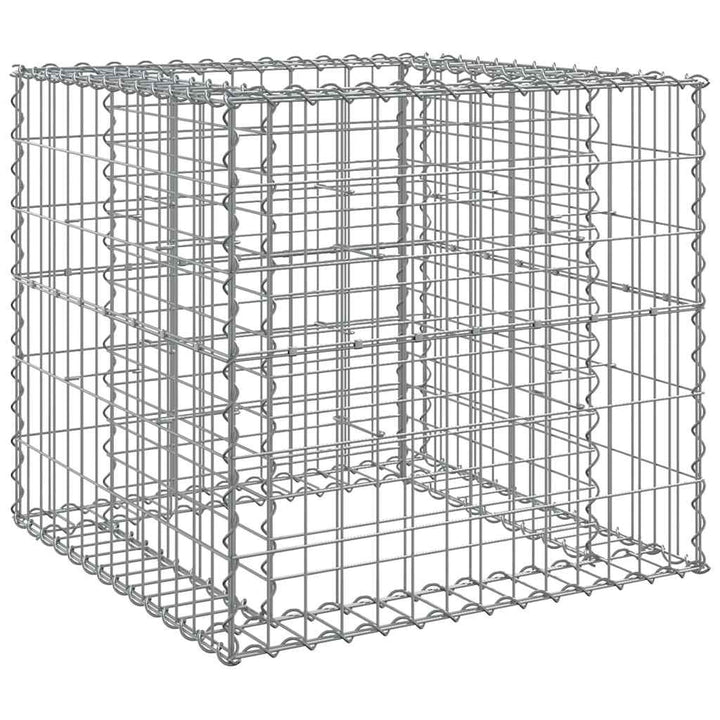 Gabionkorg Silver 70X70X65 Cm Galvaniserat Järn