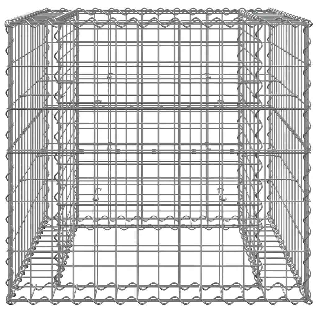 Gabionkorg Silver 70X70X65 Cm Galvaniserat Järn