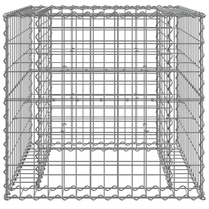 Gabionkorg Silver 70X70X65 Cm Galvaniserat Järn