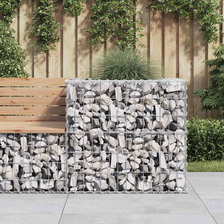 Gabionkorg Silver 70X70X65 Cm Galvaniserat Järn