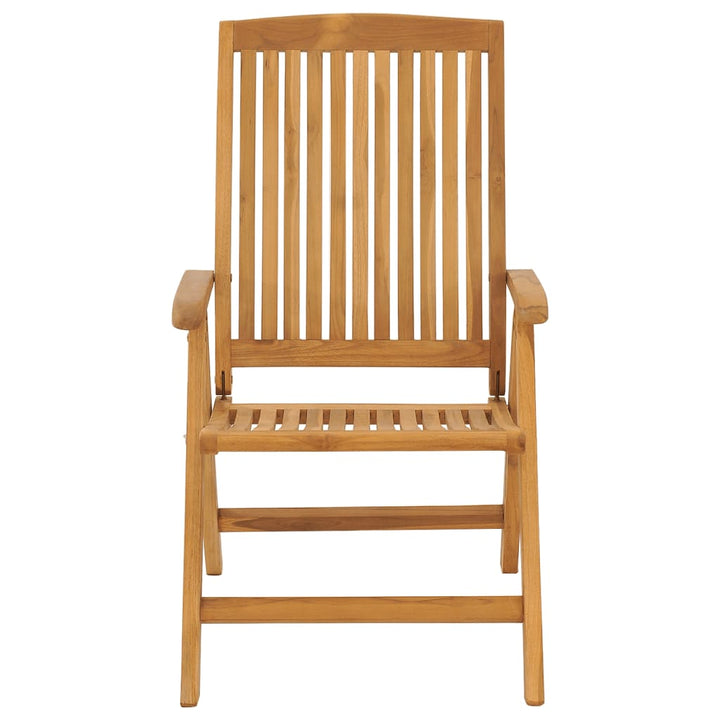 Fällbara Fåtöljer Med Dynor, 4 St, Massivt Trä, Teak