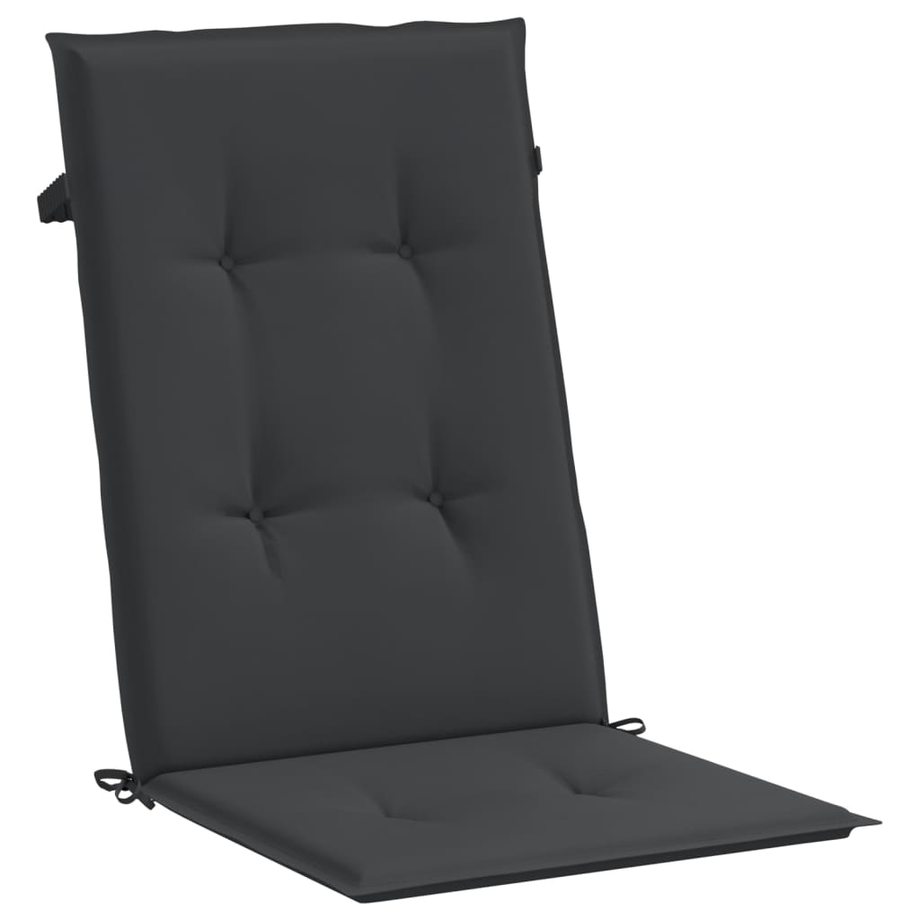 Fällbara Fåtöljer Med Dynor, 4 St, Massivt Trä, Teak