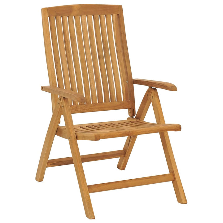 Fällbara Fåtöljer Med Dynor, 6 St, Massivt Trä, Teak