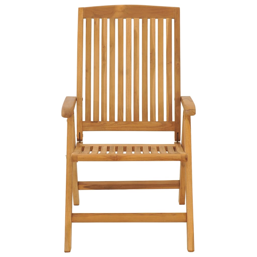 Fällbara Fåtöljer Med Dynor, 6 St, Massivt Trä, Teak