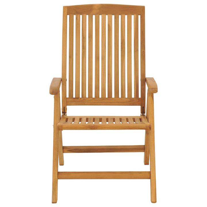 Fällbara Fåtöljer Med Dynor, 8 St, Massivt Trä, Teak