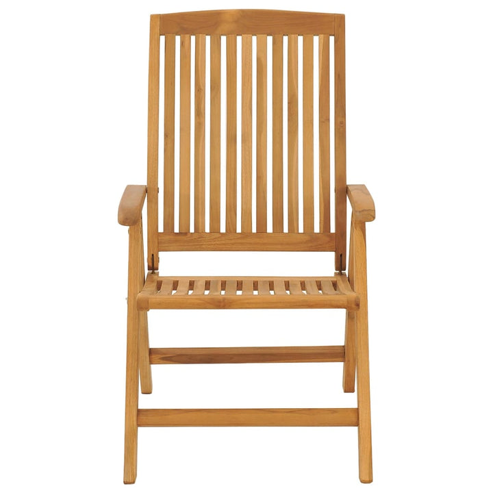 Fällbara Fåtöljer Med Dynor, 8 St, Massivt Trä, Teak