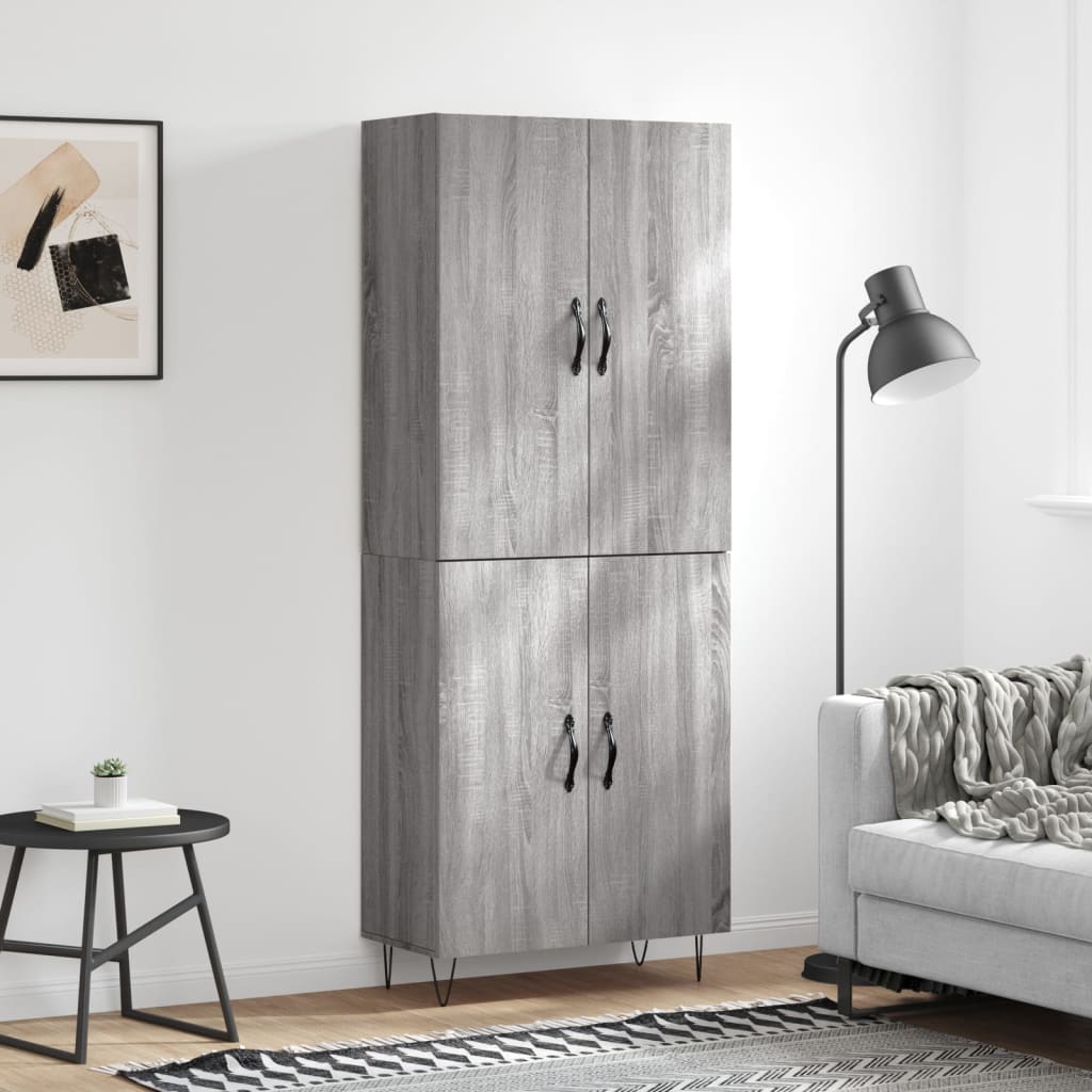 Högskåp 69,5X34X180 Cm Konstruerat Trä