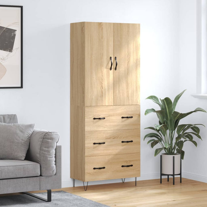 Högskåp 69,5X34X180 Cm Konstruerat Trä