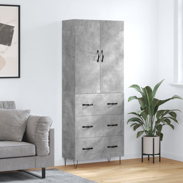 Högskåp 69,5X34X180 Cm Konstruerat Trä
