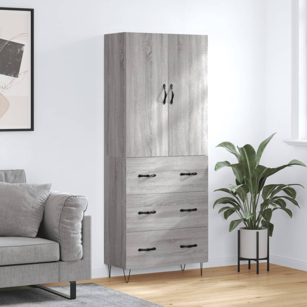 Högskåp 69,5X34X180 Cm Konstruerat Trä