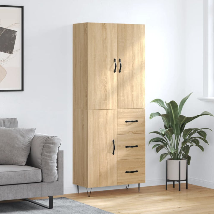 Högskåp 69,5X34X180 Cm Konstruerat Trä