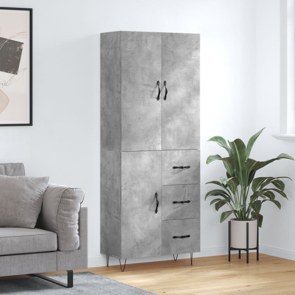 Högskåp 69,5X34X180 Cm Konstruerat Trä