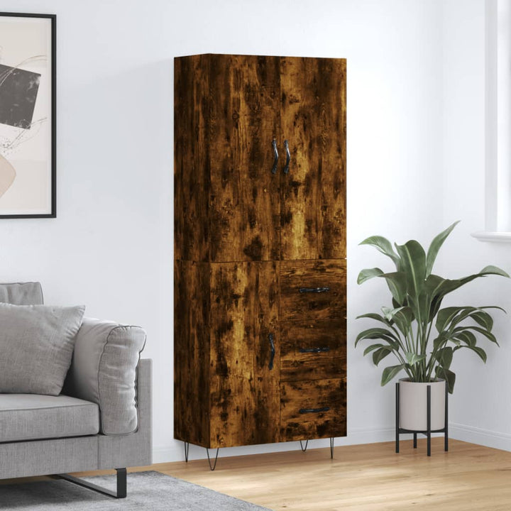 Högskåp 69,5X34X180 Cm Konstruerat Trä