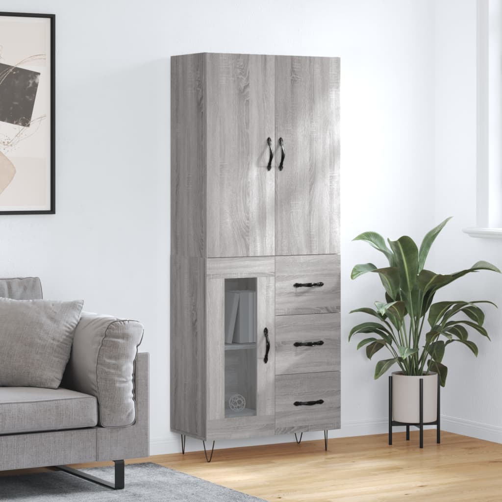 Högskåp 69,5X34X180 Cm Konstruerat Trä