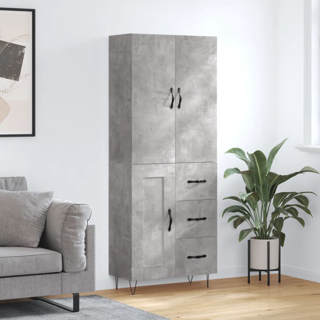 Högskåp 69,5X34X180 Cm Konstruerat Trä