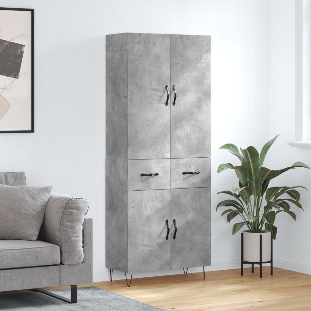 Högskåp 69,5X34X180 Cm Konstruerat Trä