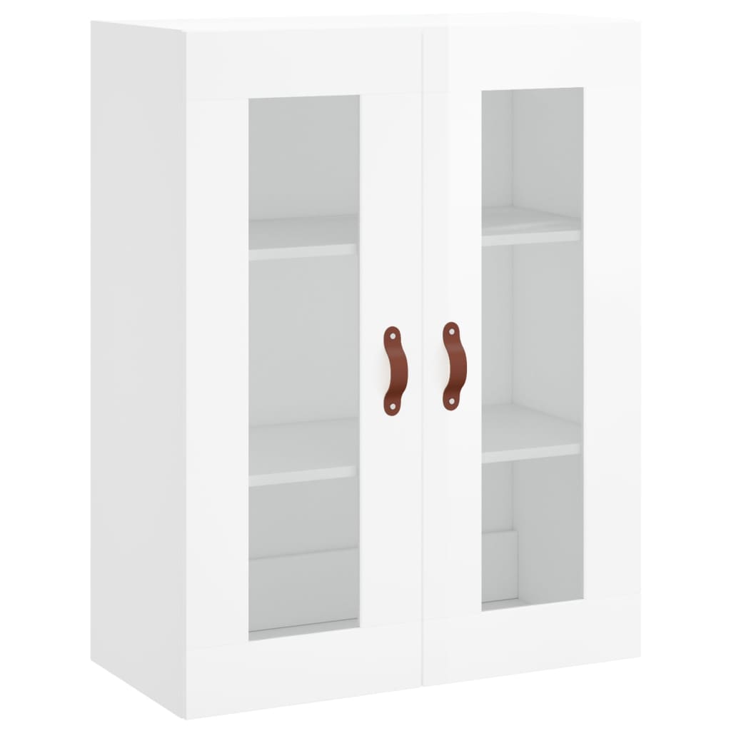 Högskåp Högglans Vit 69,5X34X180 Cm Konstruerat Trä