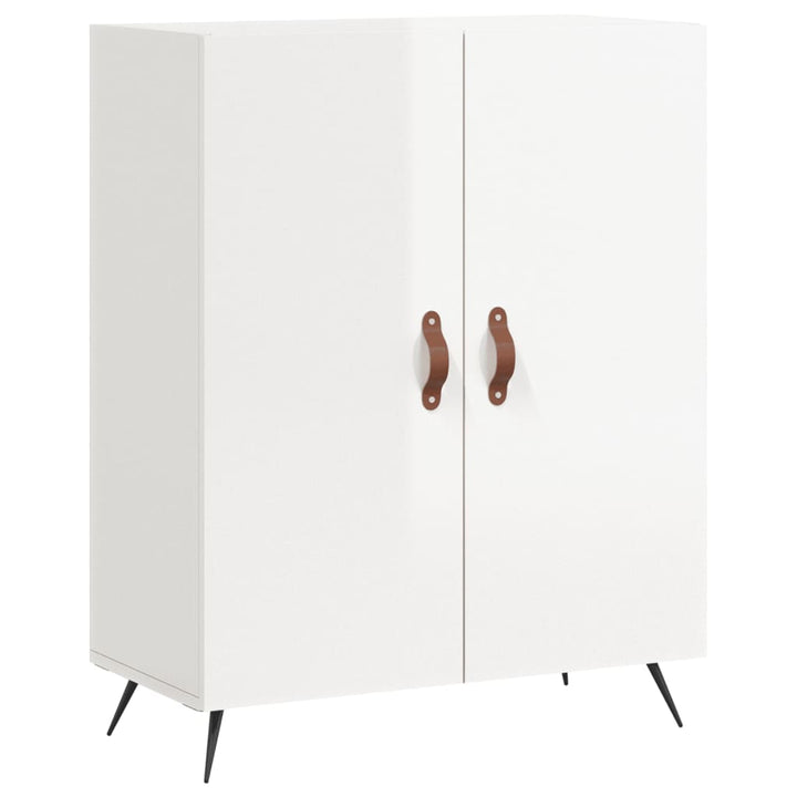Högskåp Högglans Vit 69,5X34X180 Cm Konstruerat Trä